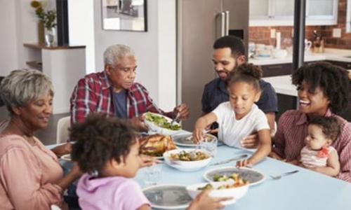 Family eating